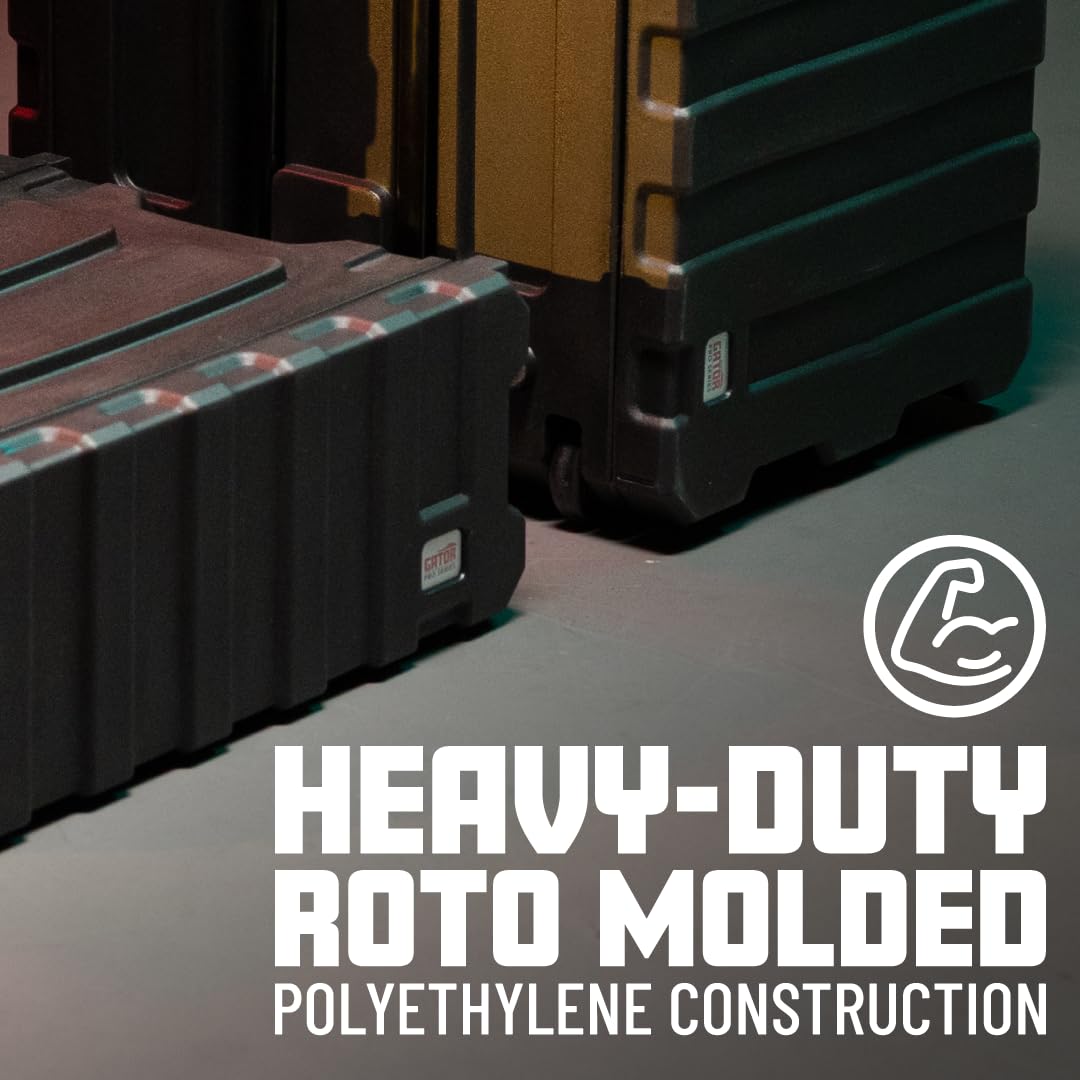 Gator Cases Pro Series Caja para Rack 6U Moldeada Rotacionalmente con Profundidad Estándar de 19"; Hecho en USA (G-PRO-6U-19)