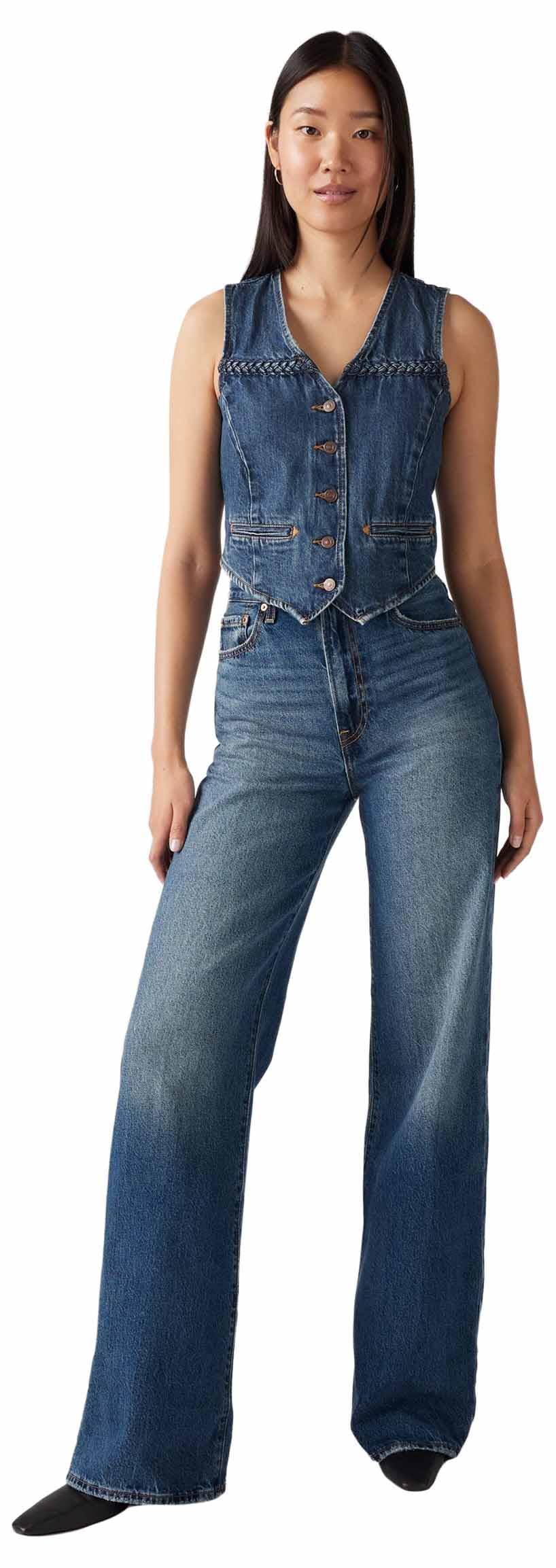Levi's Ribcage Wide Leg H223 Jeans, Polar Perimiter, 25W x 32L Mujeres