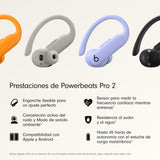 Beats Powerbeats Pro 2 Auriculares Bluetooth inalámbricos- Cancelación Activa del Ruido, clasificación IPX4, hasta 45H con Estuche de Carga, Funciona con Apple y Android - Púrpura Intenso