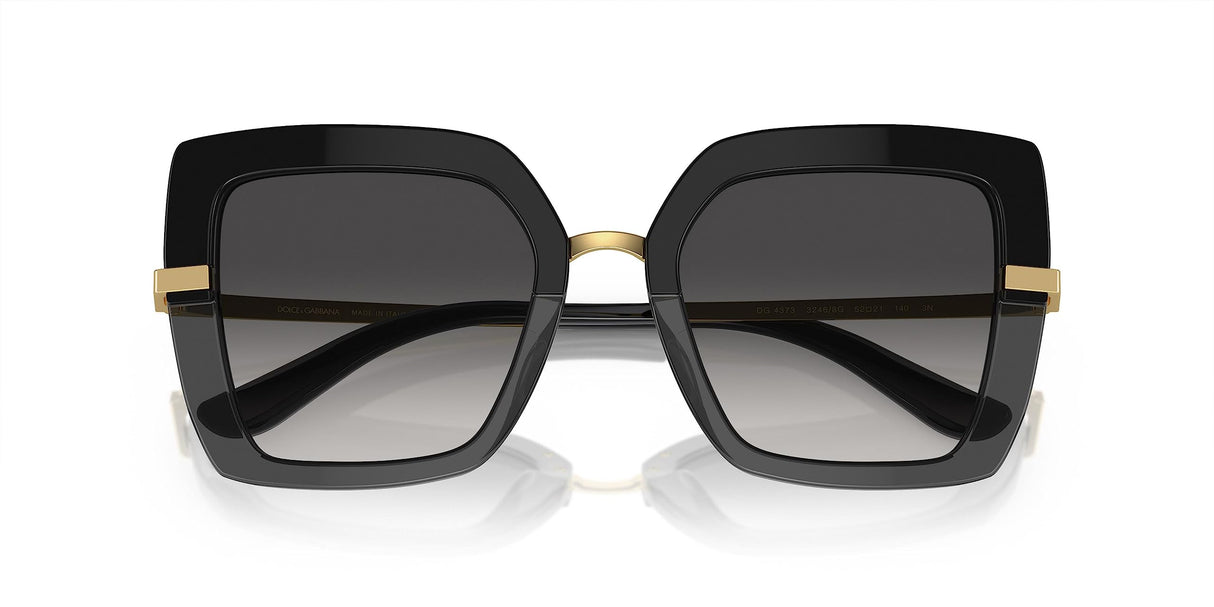 Dolce & Gabbana 0DG4373 Gafas, Top Black ON Transparent Black, 52 para Mujer