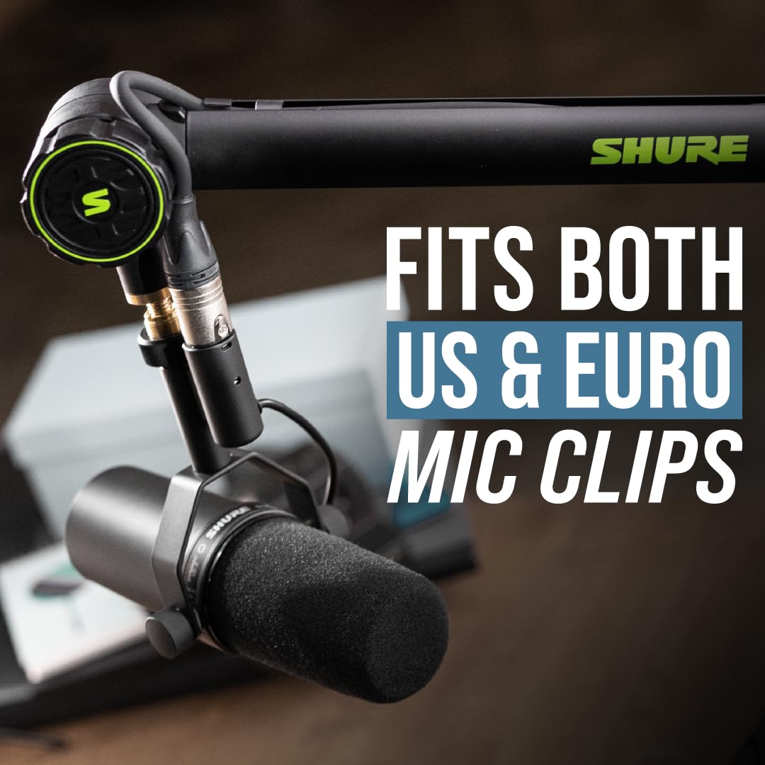 Shure by Gator - SH-BROADCAST1 - Soporte de lujo de escritorio para micrófono Shure para podcasting