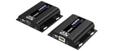 PremiumCord Extensor HDMI 4K hasta 120 m vía LAN, Over IP, Cat5/5E/6, UHD 4K 2160p 60Hz, Full HD 1080p, 4:4:4, HDMI 2.0, HDCP 2.2, Carcasa Robusta de Aluminio