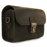 MegaGear Pebble MG1723 - Bolso Bandolera de Piel para cámaras réflex Digitales y sin Espejo, Color Verde