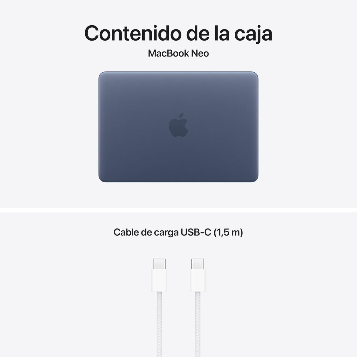 Apple MacBook Neo de 13 Pulgadas con Chip A18 Pro: diseñado para Apple Intelligence, Pantalla Liquid Retina, 256 GB de Almacenamiento SSD, cámara FaceTime HD a 1080p, Teclado español; Índigo