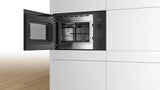 Bosch - Microondas Integrable, 60 cm, 8 programas automáticos, 25 litros, Grill, Negro, BEL554MB0
