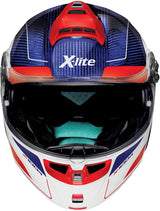 X-Lite X-1004 Ultra Carisma Carbón Tint Blue Glossy White Chin Guard S