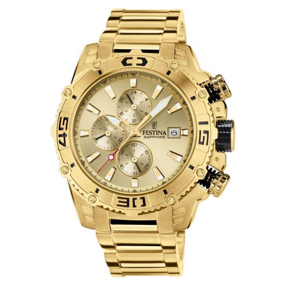 Reloj FESTINA para Hombre F20492/1 Prestige Caja de Acero Inoxidable 316l Dorado Correa de Acero Inoxidable 316l Dorado