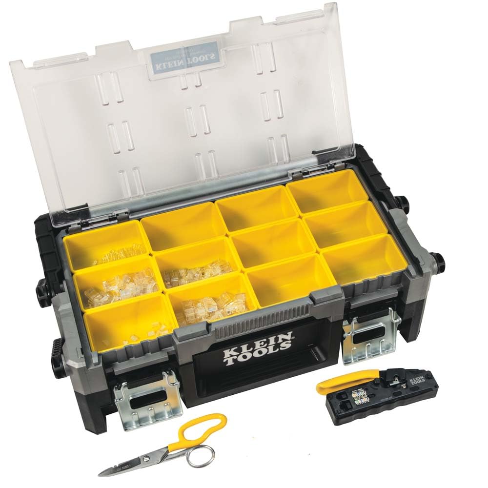 Klein Tools VDV026-831 El kit de datos VDV ProTech tiene todas las herramientas necesarias para instalar cables de par trenzado