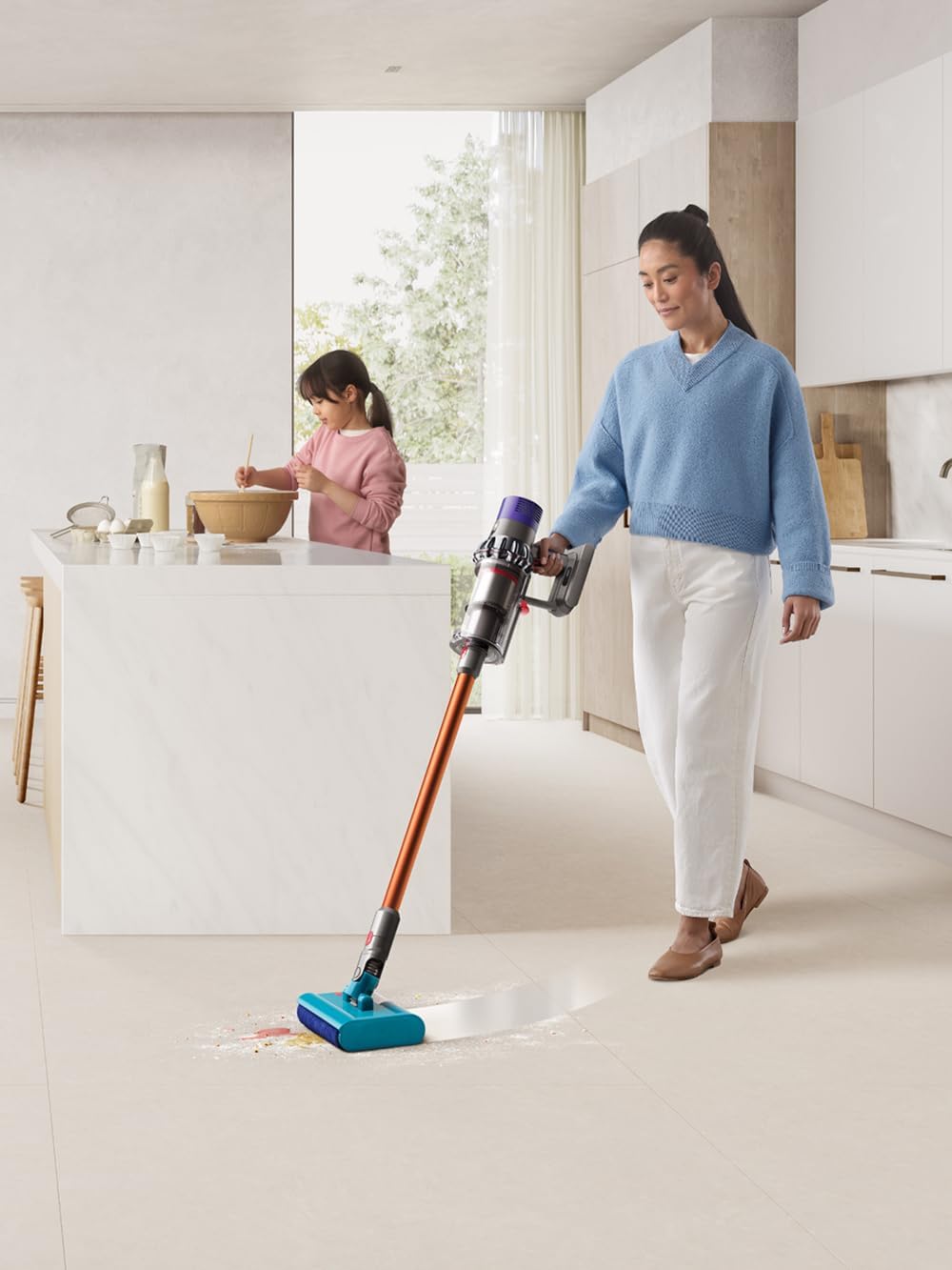 Dyson Cyclone V10 Submarine™ Aspiradora y Fregona Sin Cable – 150 Air Watts, hasta 60 min de autonomía, Suelos Duros, tecnología antienredos
