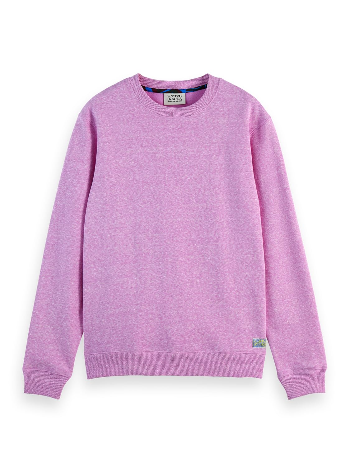 Scotch & Soda Melange Sweatshirt Sudadera, Iris Pink, L para Hombre
