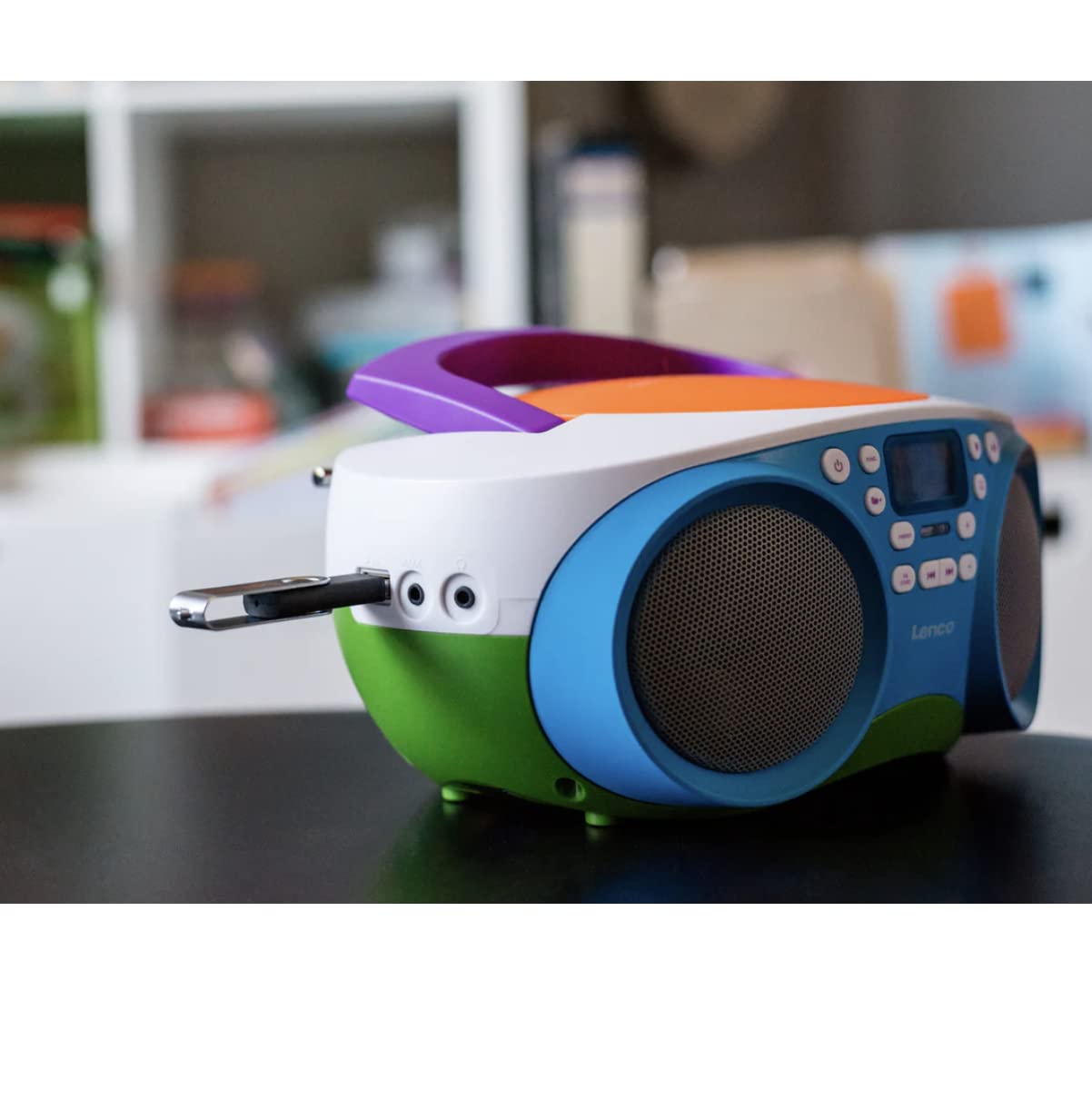 Lenco SCD de 41 – Radio portátil con CD, MP3, USB, Aux-In