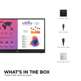 Viewsonic VA1655 47 cm (16 Inch) Portable Monitor (Full HD, IPS Panel, Mini-HDMI, 2X USB-C for Raspberry Pi/Xbox/PS4/PS5, Speakers) Black