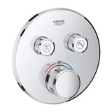 Grohe Grohtherm Smartcontrol - Termostato para Ducha con 2 Chorros Regulables, Cromo, Redondo (Ref.29119000)
