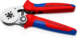 Knipex Alicate autoajustable para crimpar punteras huecas de acceso lateral cromado, con fundas multicomponentes 180 mm 97 55 04