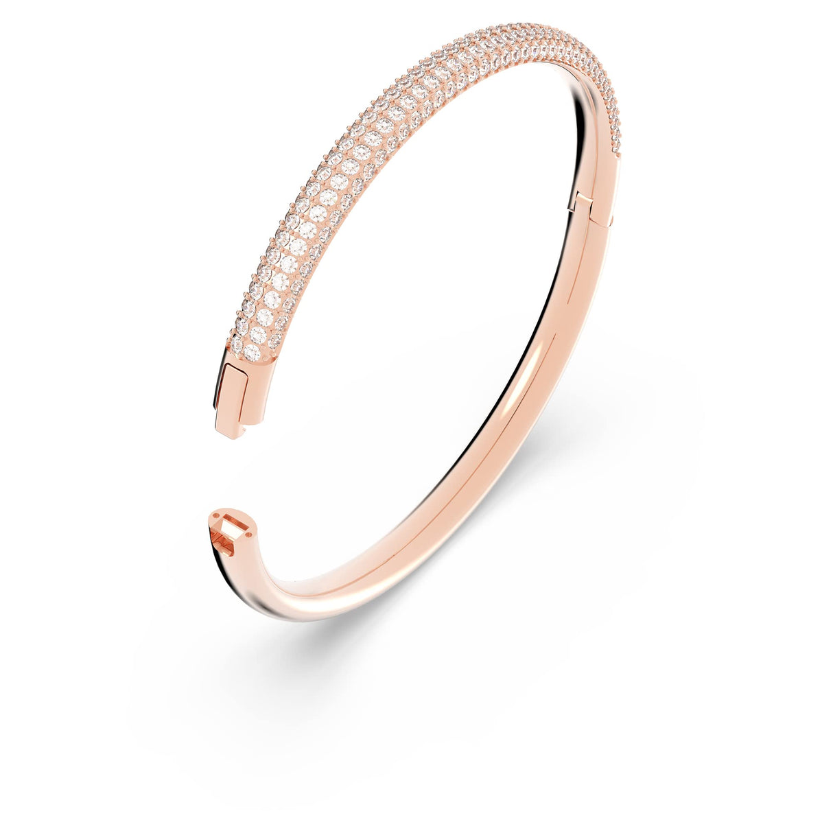 Swarovski Brazalete Stone, Blanco, Baño tono oro Rosa