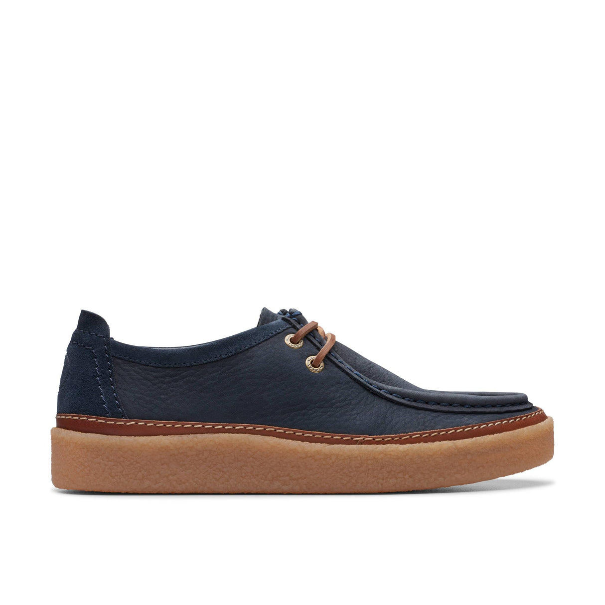 Clarks Clarkwood Moc, Derby Hombre, Navy Nubuck, 44 EU