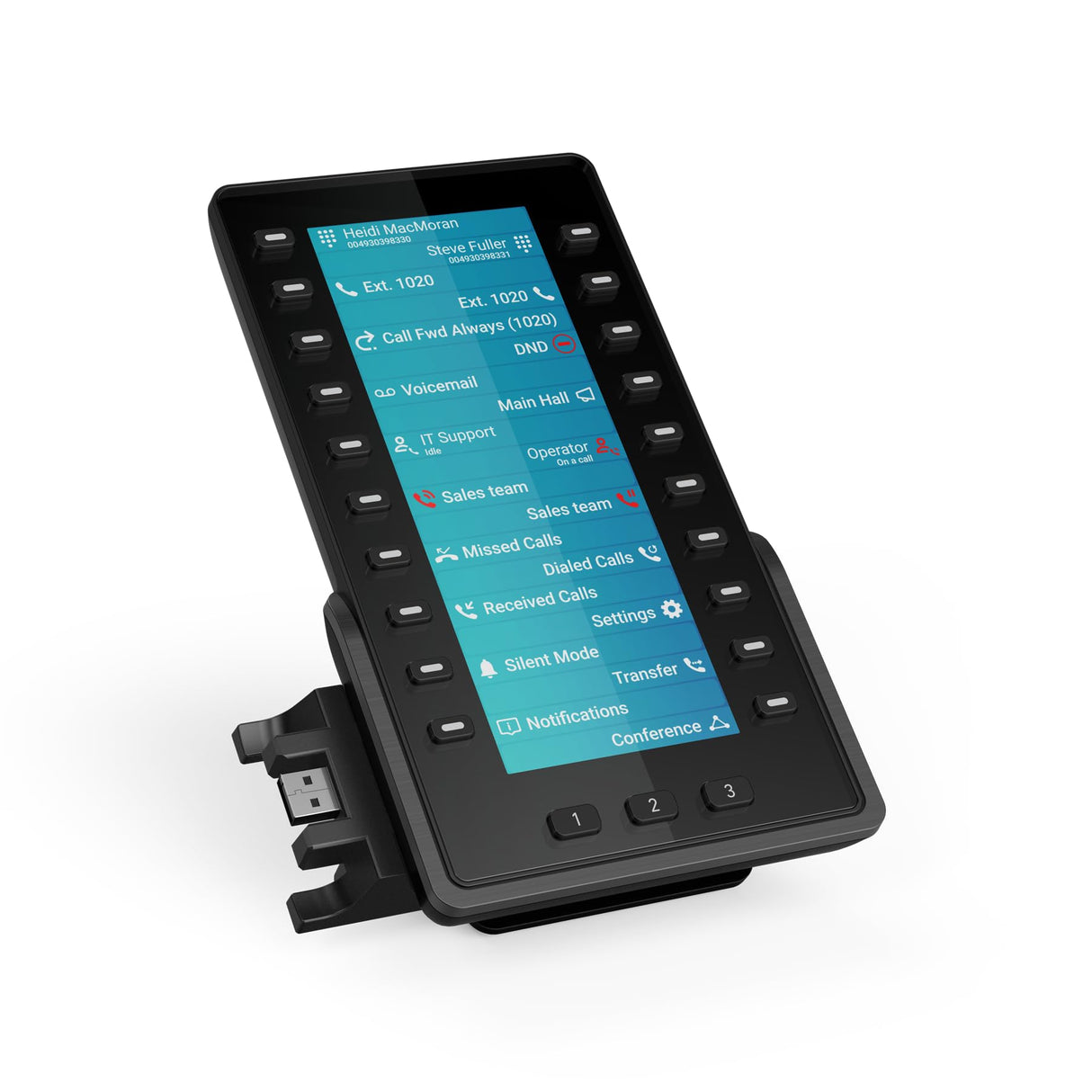 Snom Módulo de expansión D8C para teléfonos con Cable D8xx - Pantalla a Color TFT de 6,8 con 60 Teclas programables - USB Plug-and-Play para administración inalámbrica de teléfonos en la Oficina