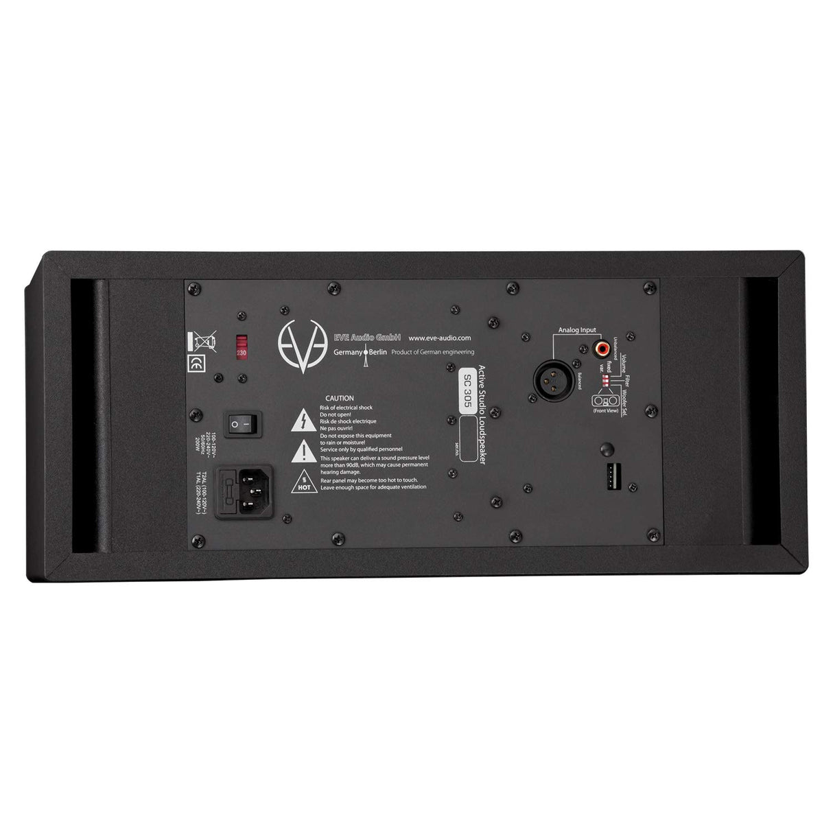EVE AUDIO SC305 3-Way - Monitor de Estudio Activo de 5", Color Negro