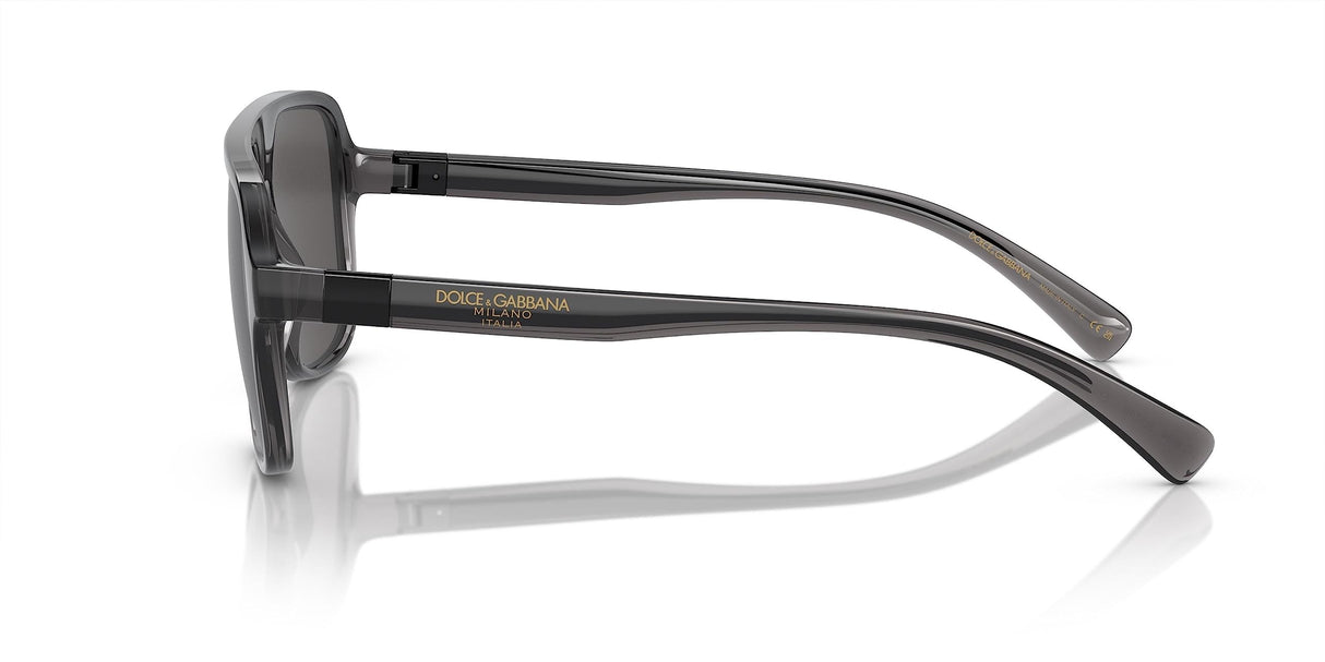 Dolce & Gabbana 0DG6134 Gafas, Transparent Grey/Black, 57 para Hombre