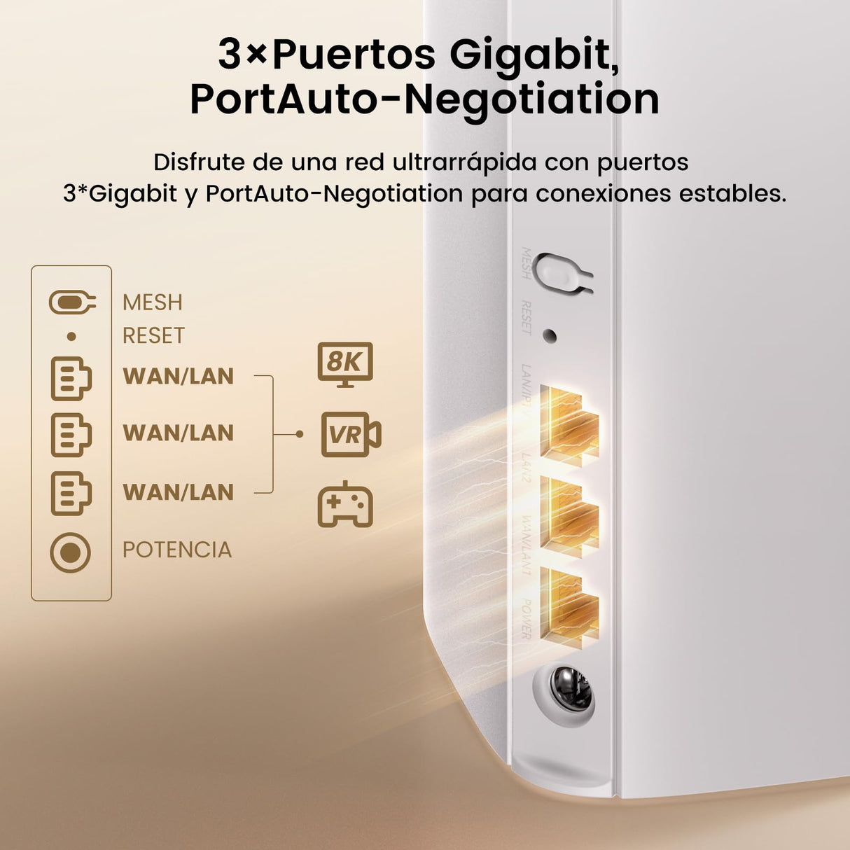 Tenda Nova ME3 Pro (Pack de 3) – Sistema WiFi 7 Mesh BE3600 (3.6Gbps | 5GHz: 2882Mbps, 2.4GHz: 688Mbps), Doble Banda, para Hogares de 4-7 Habitaciones, NFC, MLO, MRU, WPA3, Blanco