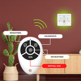 Daewoo - Kit de Alarma AM301, Central de Pantalla táctil, Detector de Movimiento Apto para Animales, contactores de Puerta y mandos a Distancia, Control Remoto Seguro