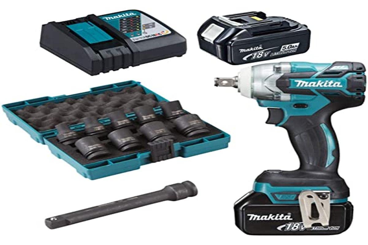 Makita DTW285RTJX - Destornillador (2600 RPM, 3500 RPM, 1800 RPM, Batería, 18 V, 79 mm)