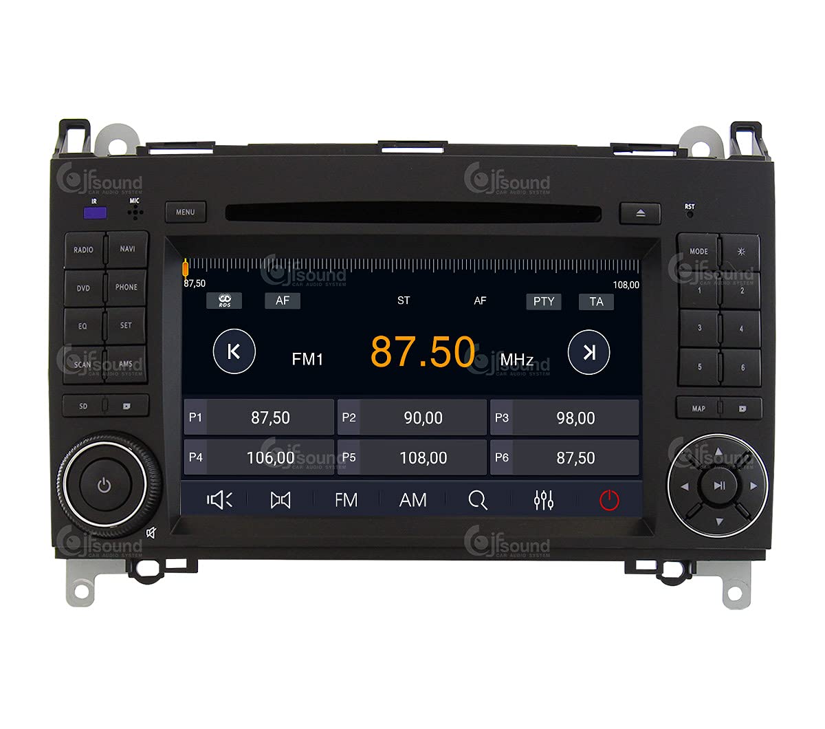 Autorradio de Ajuste Personalizado para Mercedes Android GPS Bluetooth WiFi Dab USB Pantalla táctil Full HD 7" procesador de 8 núcleos y comandos de Voz