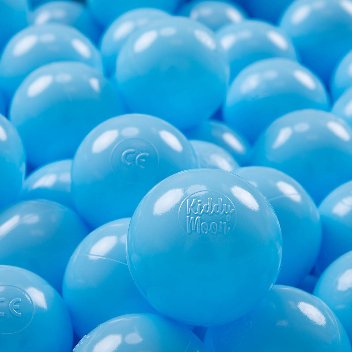 KiddyMoon 700 ∅ 7Cm Bolas Colores De Plástico para Piscina para Niños, Azul Celeste