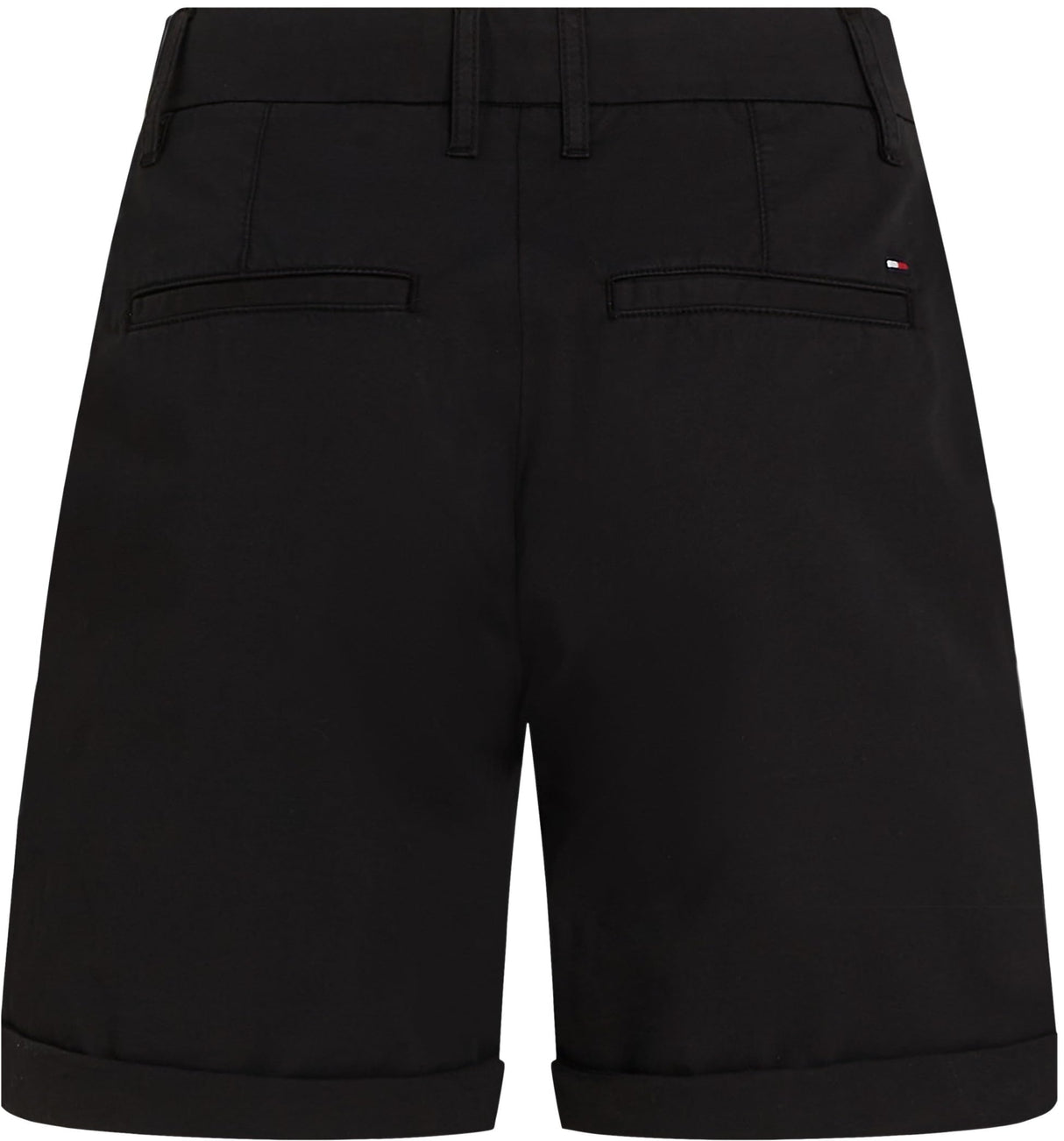 Tommy Hilfiger Pantalones Cortos Chinos para Mujer Mom Fit, Negro (Black), 38