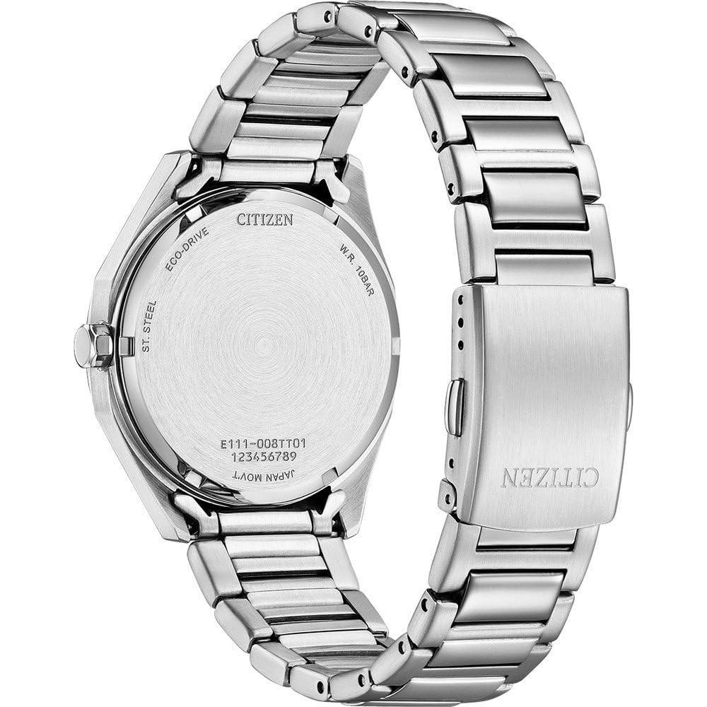 Citizen Reloj analógico Eco-Drive para Hombre con Correa de Acero Inoxidable BM7620-83L, Plata, Moderno