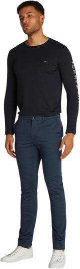 Tommy Hilfiger Chino Hombre Bleecker Printed Structure Slim Fit, Azul (Desert Sky), 36W/35L