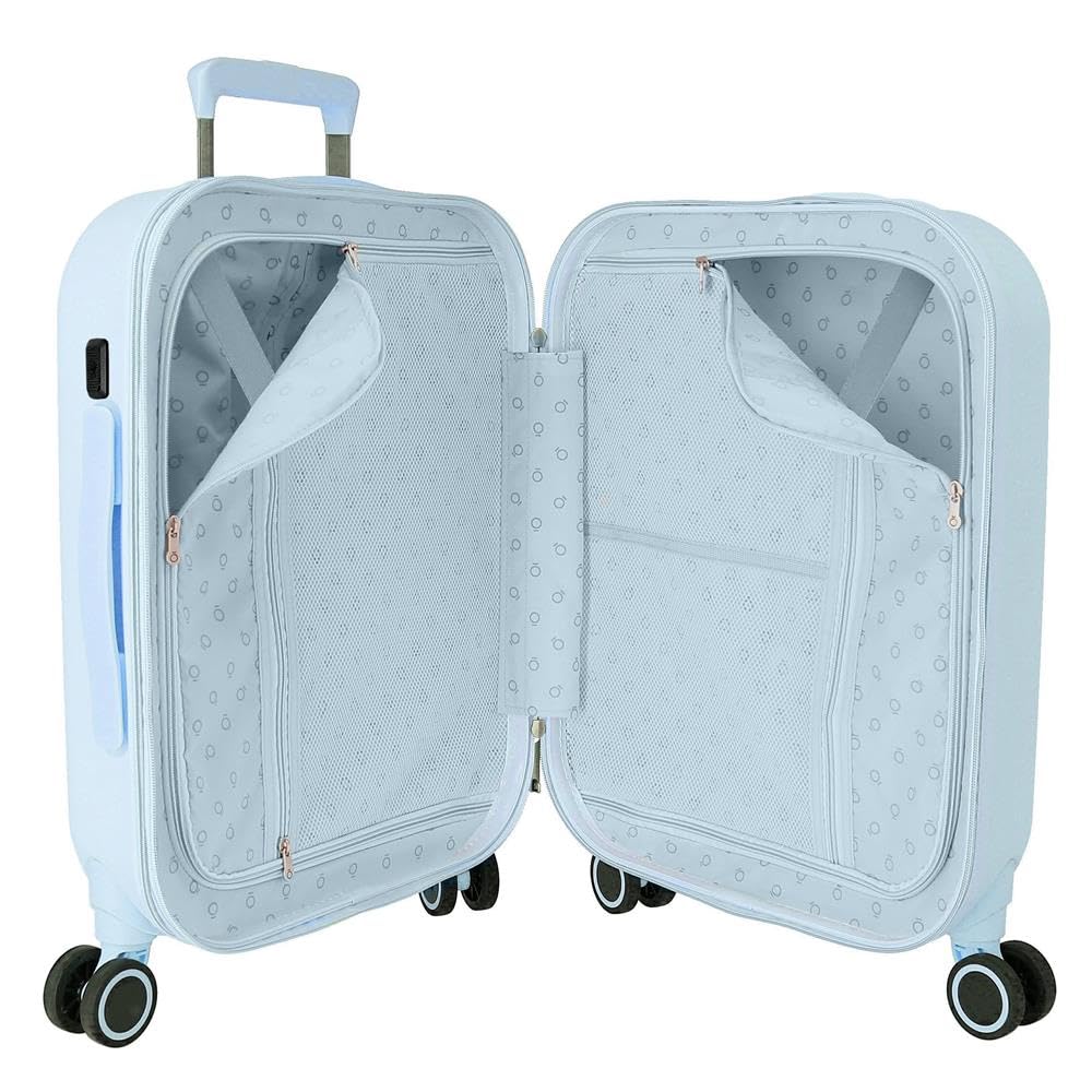 Joumma Disney Stitch You Are Magical Maleta de Cabina Azul 40x55x20 cms Rígida ABS Cierre TSA 37L 2,74 kgs 4 Ruedas Dobles Equipaje Mano