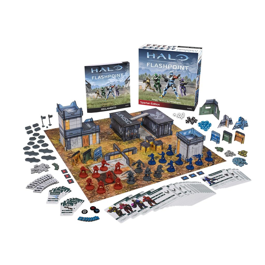 Mantic Games Halo: Flashpoint Spartan Edition, Juego de Mesa Táctico de Miniaturas, A Partir de 14 Años, De 2 a 4 Jugadores, 30-60 Minutos por Partida, Español