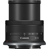 Canon Objetivo RF-S 18-45mm F4.5-6.3 IS STM, Lente Zoom Gran Angular, para Imagen y vídeo, Compacto y Ligero, Motor STM, Estabilizador óptico 4.4 Pasos, Montura RF Compatible con Sistema EOS R, Negro