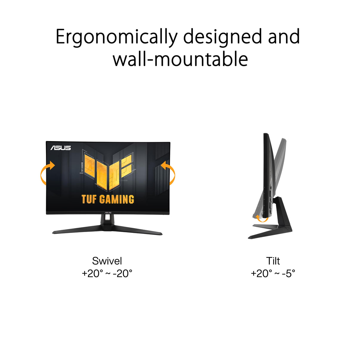 ASUS Monitor de juegos TUF Gaming VG27AQ3A 27" (QHD , 180Hz, Fast IPS, ELMB Sync, 1ms (GTG), Freesync Premium, compatible con G-Sync, Overdrive Variable, 130% sRGB)