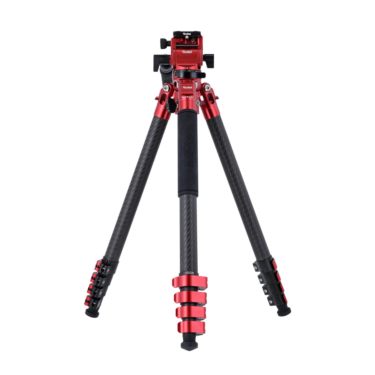 Rollei Easy Traveler Video - Trípode de Carbono (Capacidad de Carga de 4,5 kg, Altura de 164 cm, Ultraligero, Compacto, función de Bloqueo)