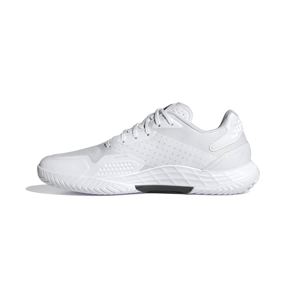 adidas Defiant Speed 2 Tennis Shoes, Zapatillas de Tenis Hombre, Cloud White/Core Black/Grey One, 40 2/3 EU
