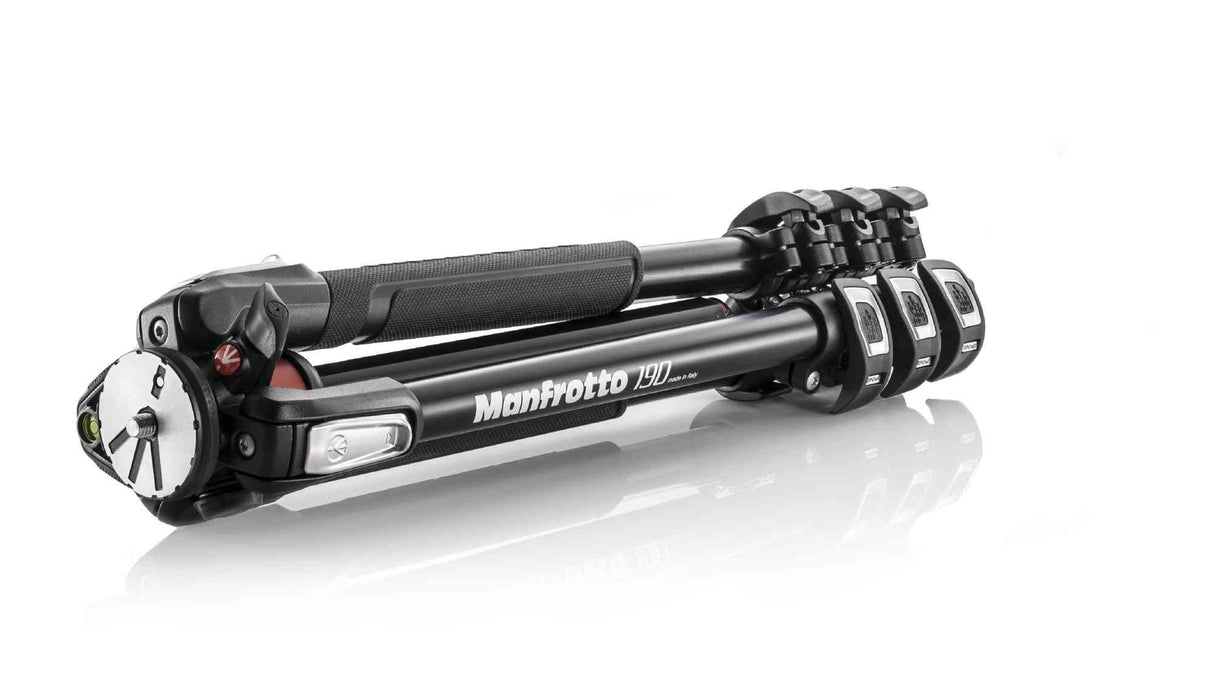 Manfrotto 190 Xpro- Kit trípode con rótula de Bola, 4 Secciones (Aluminio)