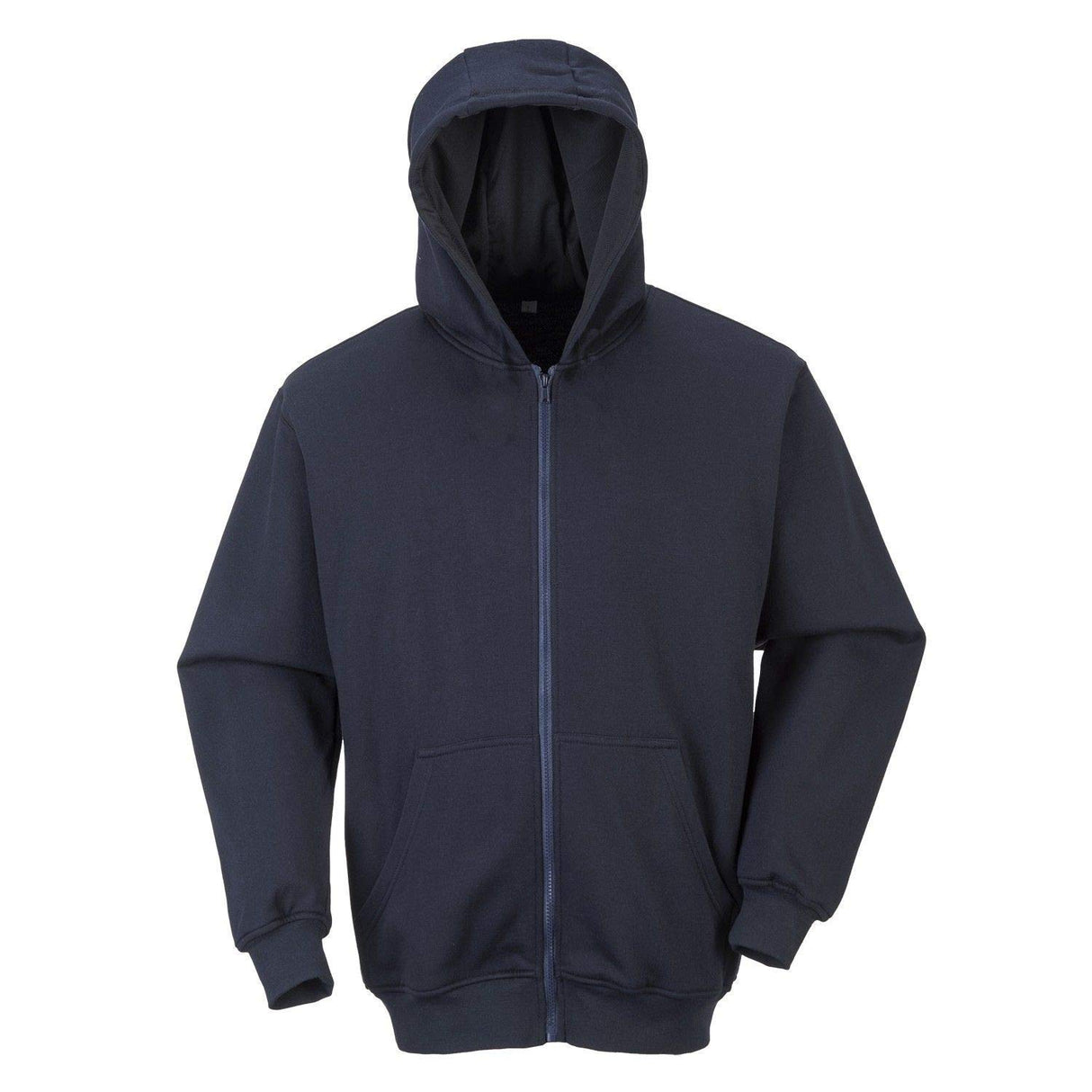 Portwest Sudadera Ignífuga Con Capucha Y Cremallera Frontal, Tamaño: XXXL, Color: Marino, FR81NARXXXL