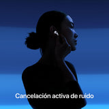 Apple AirPods 4 cancelación Activa de Ruido, Auriculares inalámbricos, Bluetooth, Audio adaptativo, Modo de Sonido Ambiente, Audio Espacial Personalizado, Estuche de Carga USB-C y Carga inalámbrica