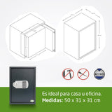 Amig - Caja Fuerte con Código - Caja de Seguridad de Sobreponer - Acero - Camuflada - Ideal para Casa - Protección de Dinero y Joyas de valor - 50 x 31 x 35 cm