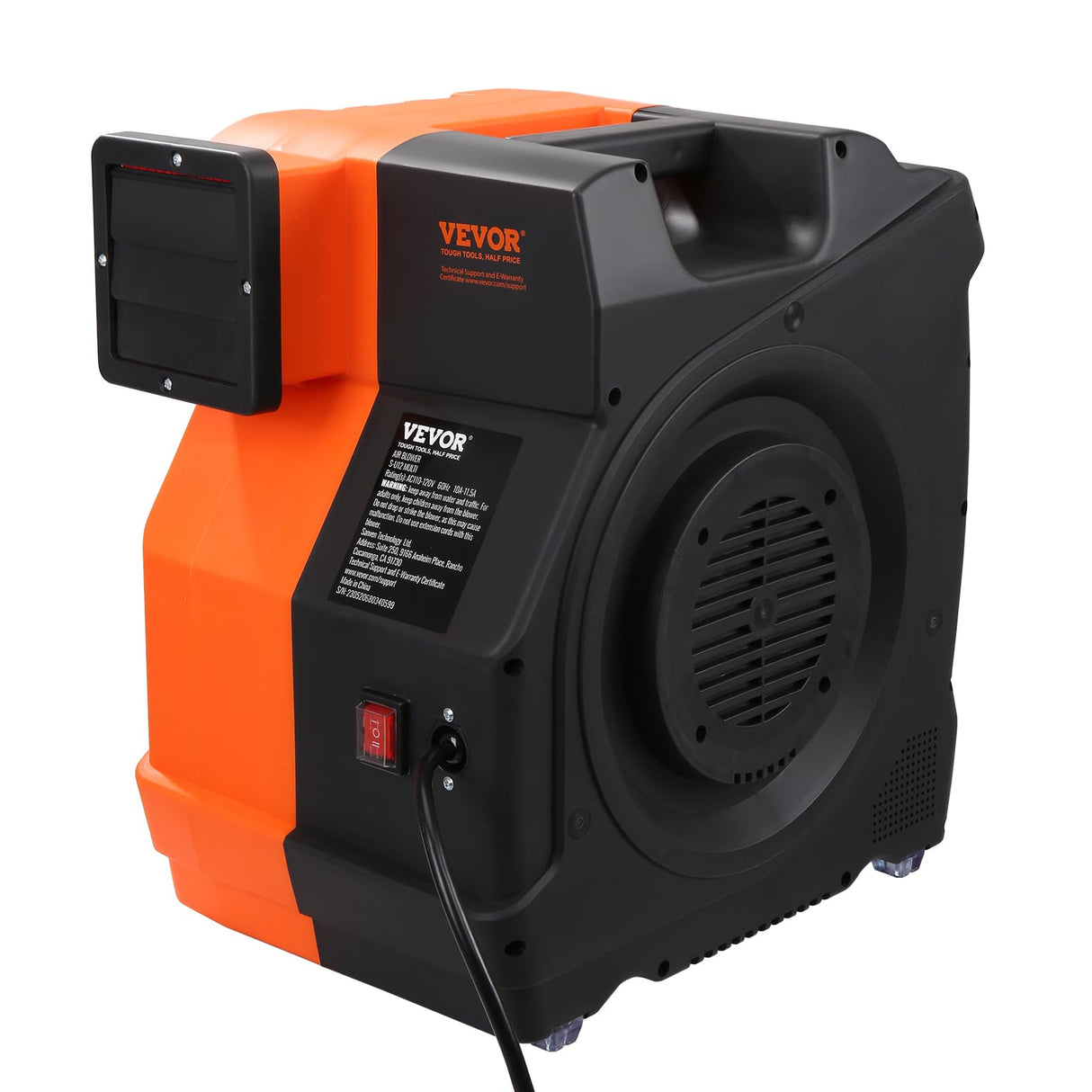 VEVOR Soplador Inflable 1100 W, 1,5 y 1,7 HP, Soplador de Aire Comercial para Inflables, Ventilador Eléctrico de Castillo Hinchable de 3100 RPM Casa de Rebote, Toboganes Acuáticos 387 x 275 x 423 mm