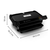 Tefal OptiGrill Elite XL GC760812 - Barbacoa de contacto con 16 programas, pantalla digital con indicador de cocción, placas XL desmontables, parrilla eléctrica, color negro