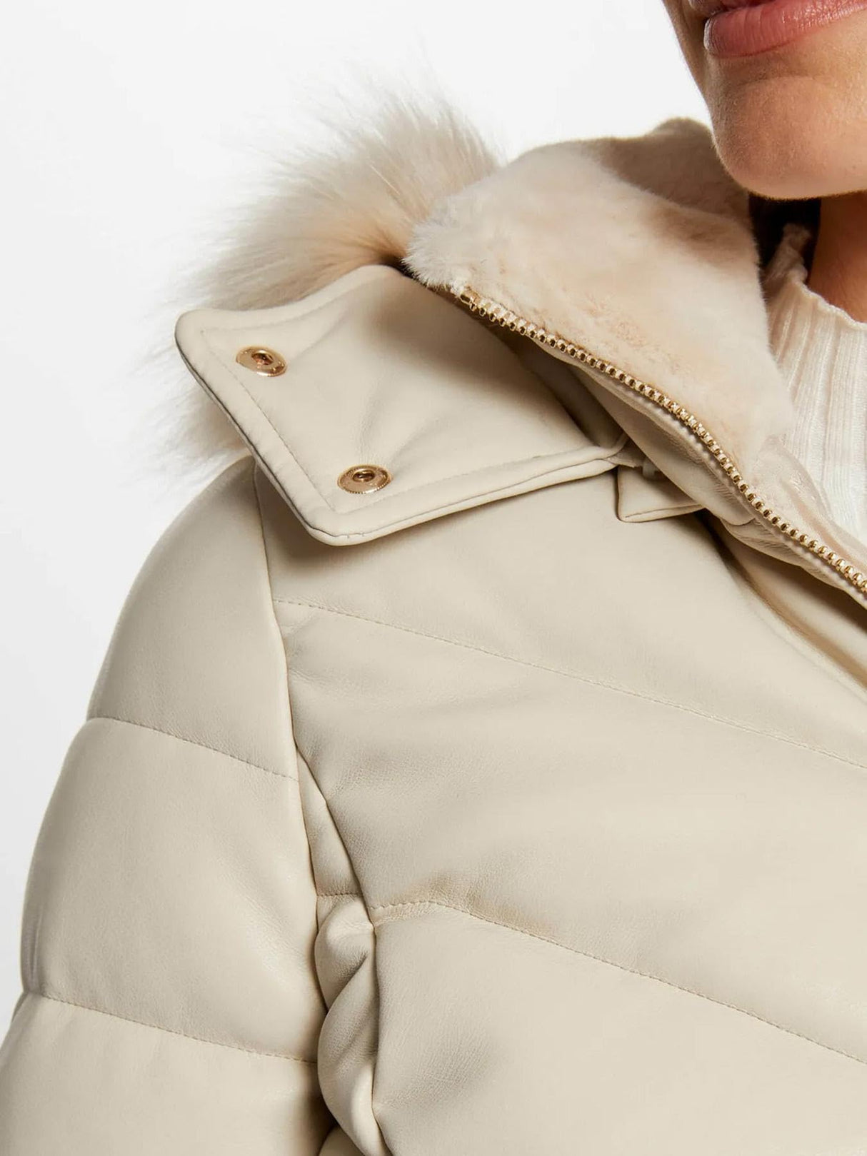 Morgan 242-gkidia Chaqueta de Plumas, Marfil, 42 para Mujer