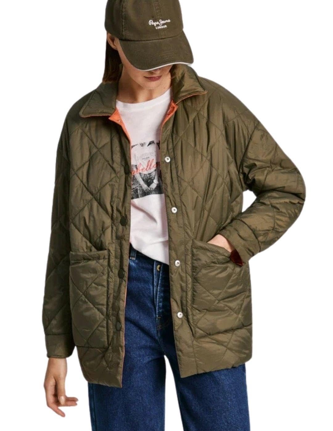 Pepe Jeans Caty Chaqueta, Verde (Verde Hoja), M para Mujer