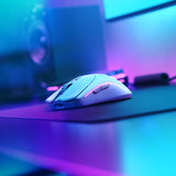 Glorious Gaming Model O 2 Wireless Ratón gaming inalámbrico - Híbrido 2,4 GHz y Bluetooth, 68g superligero, gran batería, sensor PPP 26K, RGB, ambidiestro, 6 botones, deslizadores de PTFE - Blanco