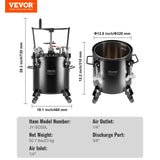 VEVOR Tanque de Presión para Pintura en Aerosol de 20 L de Presión Ajustable de 70 PSI, Tanque de Pintura a Presión con Ruedas y Sellador para Reparación de Fugas para la Decoración del Hogar