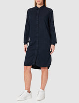 Kings of Indigo Priscilla Vestido, Azul (Blue Black 8109), Large para Mujer