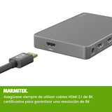 HDMI 2.1 Switch - AS48-4K 120Hz - Conmutador Gaming HDMI 8K - HDMI 2.1 - HDR - Funciones PS5 y Xbox - ALLM - VRR - QFT - QMS - 4 entradas/1 Salida - Adaptador HDMI 4K120-48Gbps - Dolby Digital