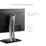 ViewSonic VP2756-2K - Monitor IPS de 27 Pulgadas, QHD, sin Bordes en 3 Lados, 100% sRGB, Certificado Pantone, 5ms, 350 nits, HDMI, DisplayPort, USB-C, rotación-Auto, Regulable en Altura